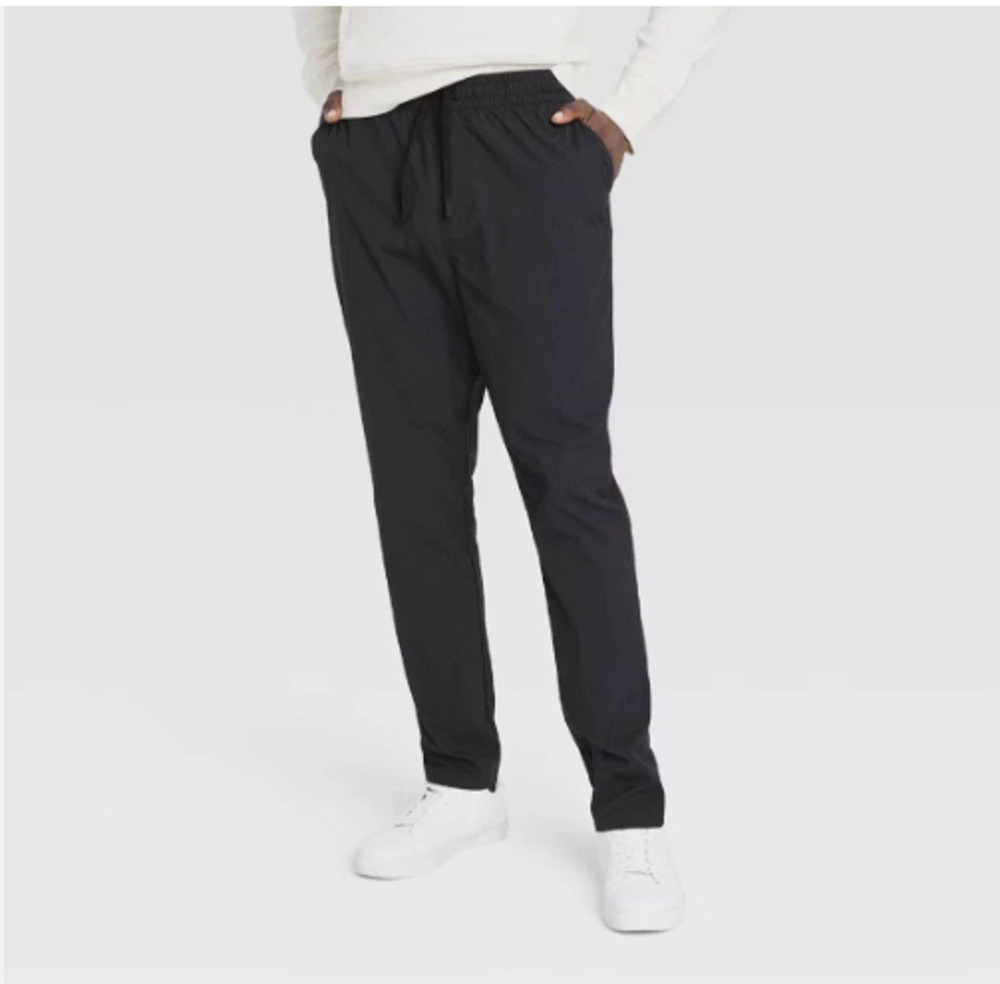 Men Ripstop Taper Pants Black Sz Large NWT - All In Motion